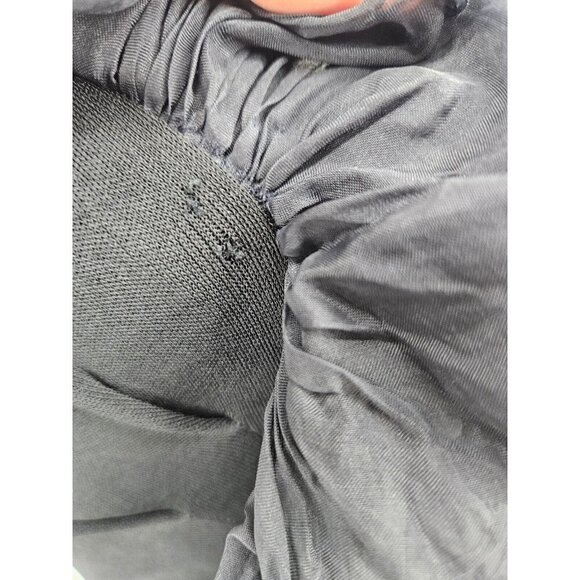 VTG Mr Blackwell Custom Black Dress Womens XS/S Ruffle Trim Surplice Skirt - Picture 9 of 10